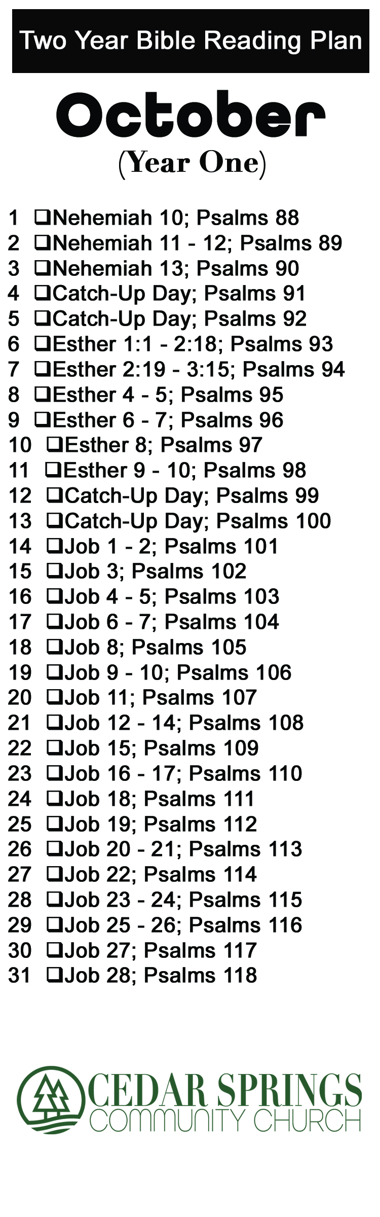 2 Year Bible Reading Plans