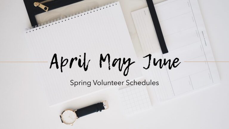 Spring Volunteer Schedules Now Available!!