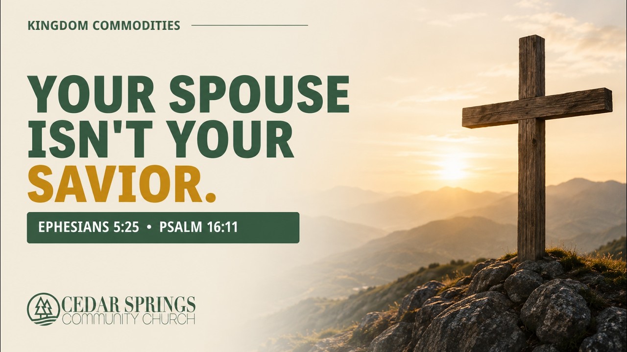 Your Spouse Isn’t Your Savior. Weekly Devotion for Sept. 1st, 2026. Ephesians 5:25 & Psalms 16:11