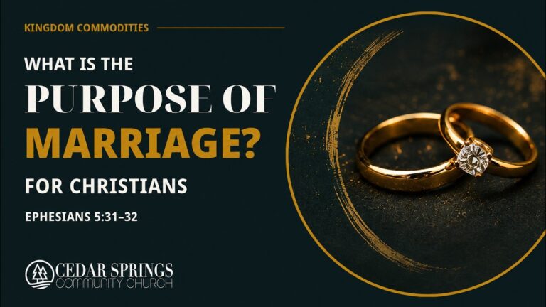 What is the Purpose of Marriage for Christians? Ephesians 5:31-31. August 31, 2026. Weekly Devotion.
